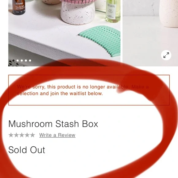 Urban Outfitters Mushroom Set Stash Boxes Jars Canisters Happy Pink Sad Green - Picture 5 of 16